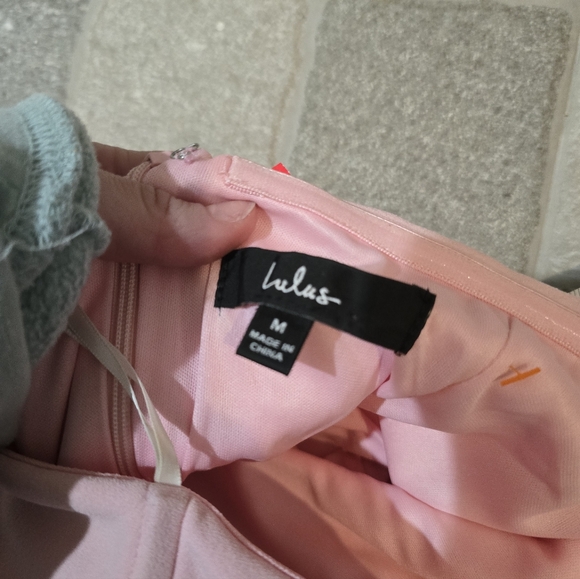 Lulus Ostritch Fabulous Delight Light Pink Strapless Bustier Feather Mini Dress - Picture 11 of 13